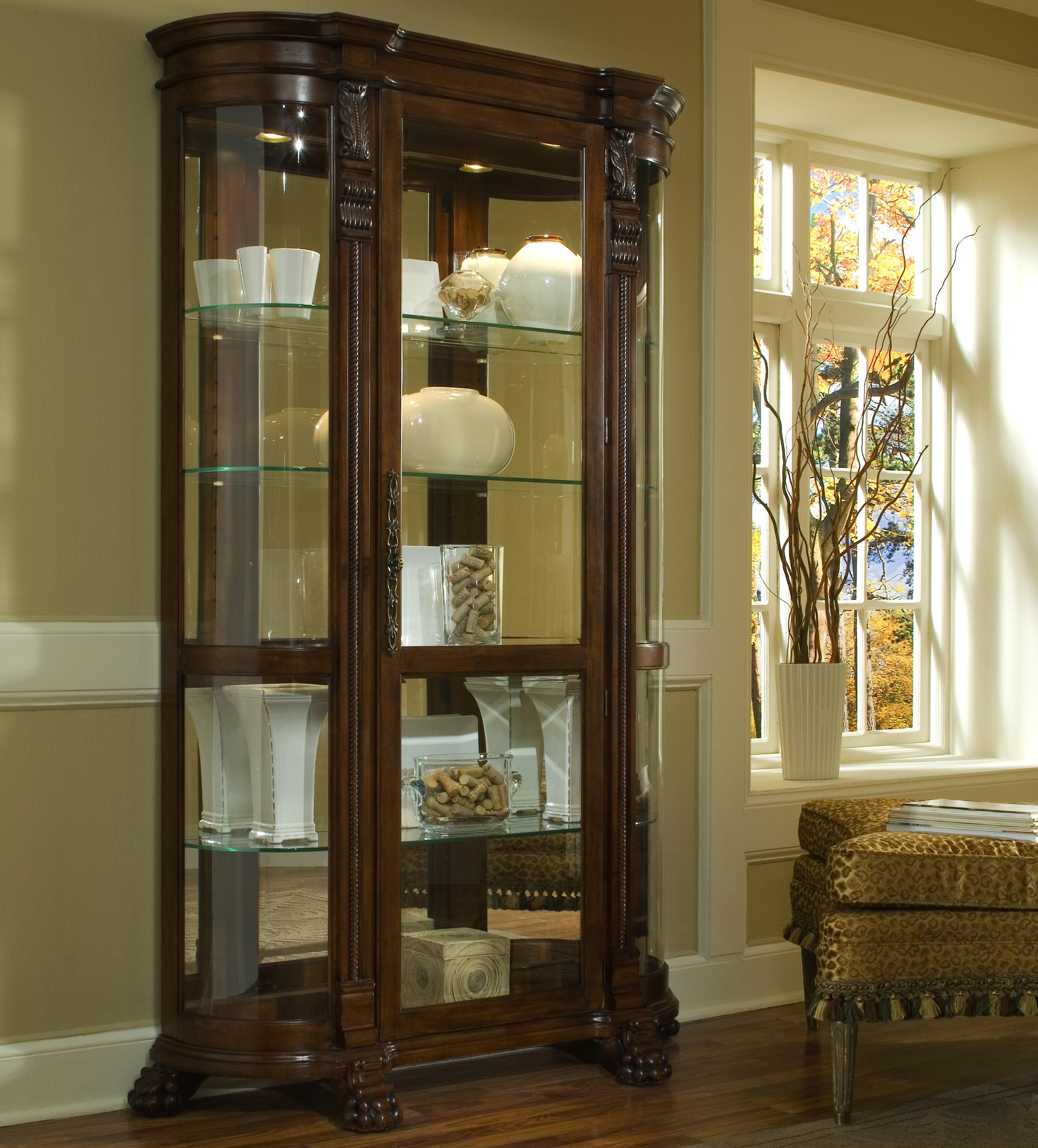 Pulaski Furniture Curios 102003 Foxcroft Curved End Curio Baer's